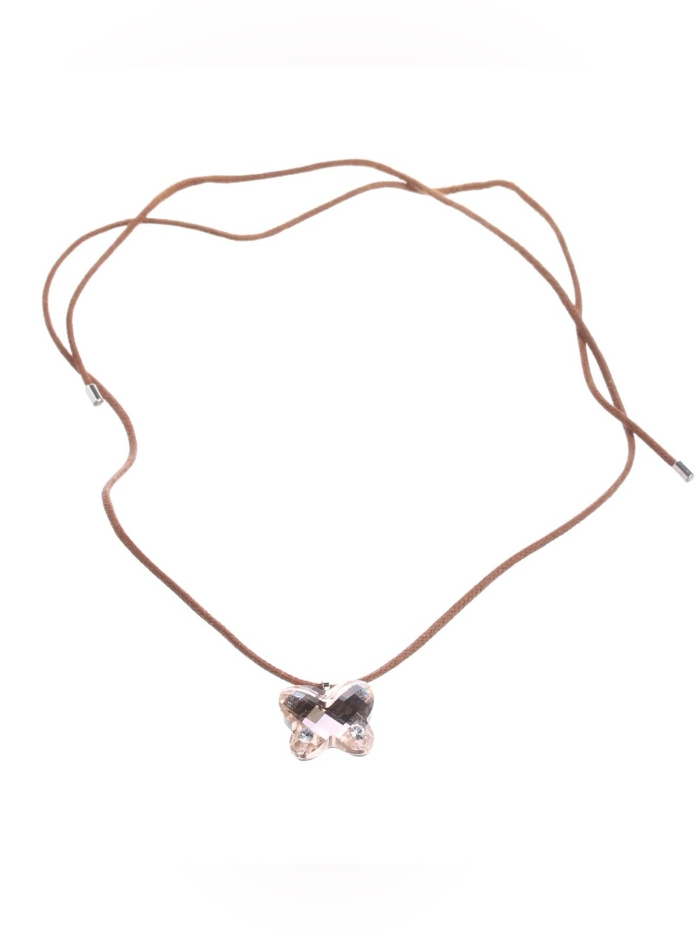 Swarovski Faceted Crystal Butterfly Necklace